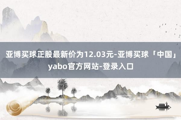 亚博买球正股最新价为12.03元-亚博买球「中国」yabo官方网站-登录入口