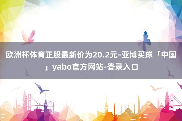 欧洲杯体育正股最新价为20.2元-亚博买球「中国」yabo官方网站-登录入口